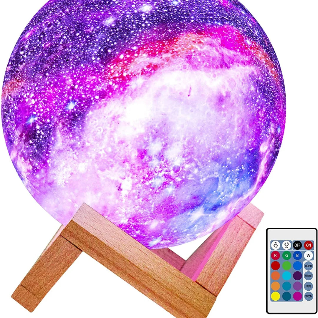 LED 3D Star Moon Lamp - Remote Control Night Light
