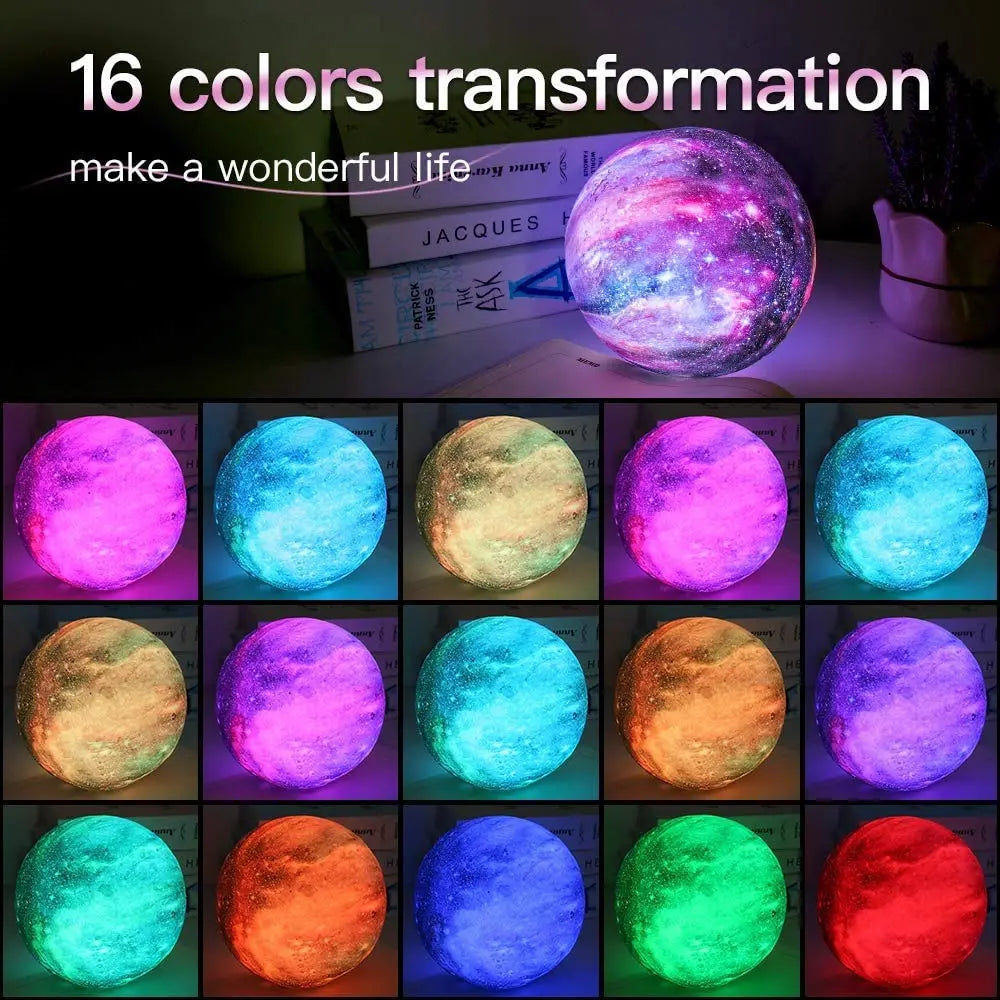LED 3D Star Moon Lamp - Remote Control Night Light
