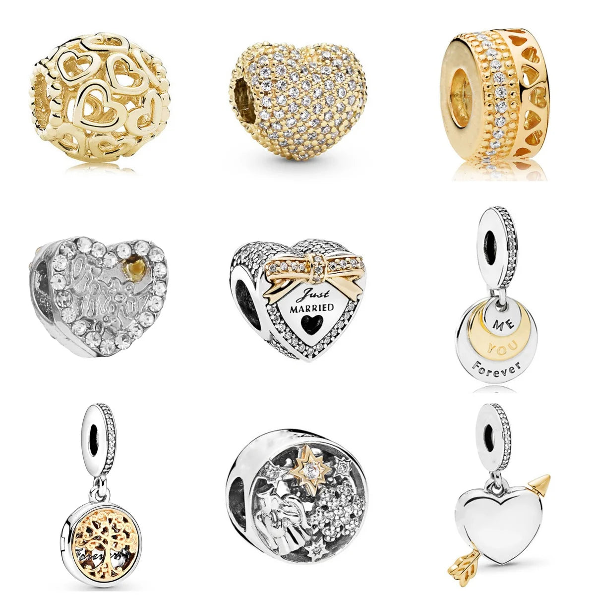 Gold Plated Heart Pendants: DIY Jewelry Festival Gift